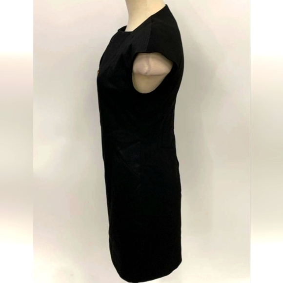 New W Tags! TED BAKER Elegant Taylored Black Dress with Front Zipper - Picture 3 of 12